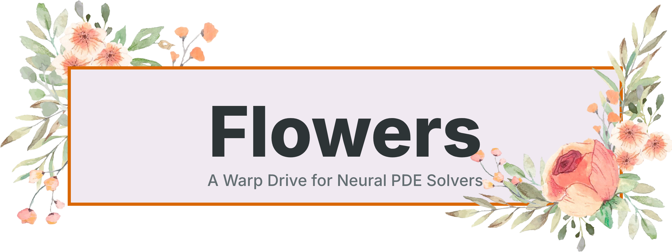 Flowers: A Warp Drive for Neural PDE Solvers